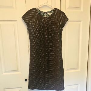 Shoshanna Brown and Gold Sheath Dress